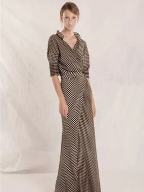 Stunning Wrap Gingham Dress